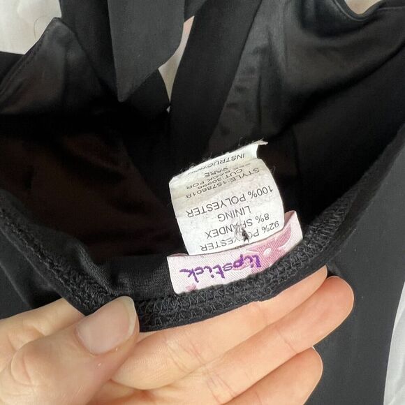 Vintage y2k Lipstick halter neck rhinestoned fairy dress cocktail party goth Md - Picture 7 of 7